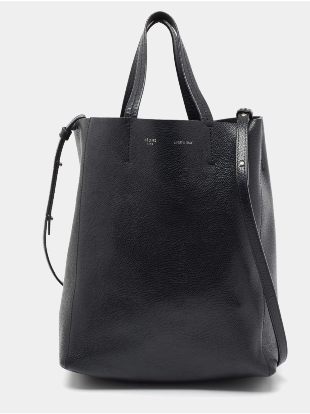 Celine Vertical Cabas Pebbled Leather 2way Shoulder Crossbody Bag